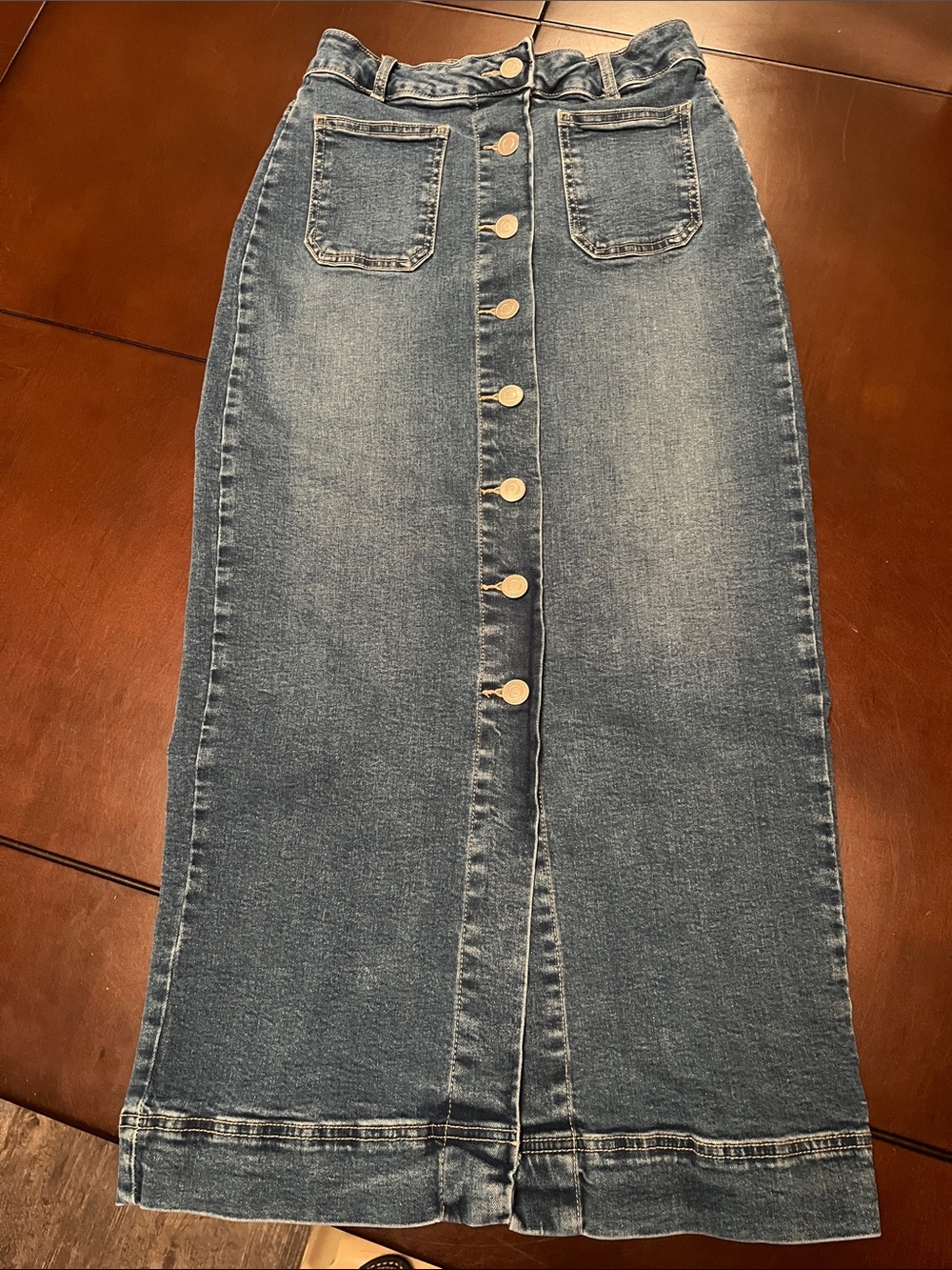 Bagatelle Light Blue Denim Skirt with Classic Stitching